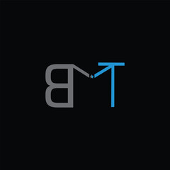 BMT letter logo design. BMT letter in circle shape. BMT Creative three letter logo.