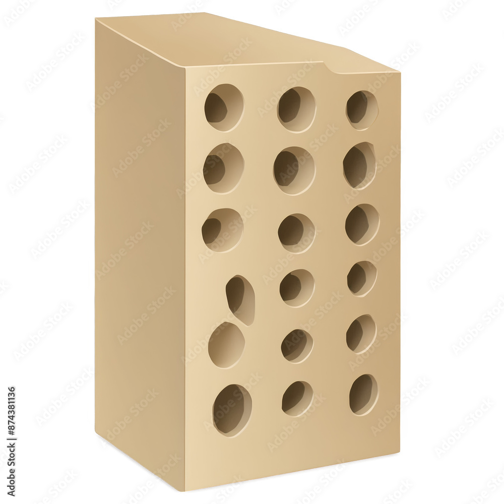 Aufkleber An organizational tool with a beige color featuring a pattern of small holes ideal for keeping a workspace neat and tidy..