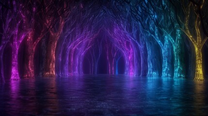 Obraz premium Abstract colorful tree background