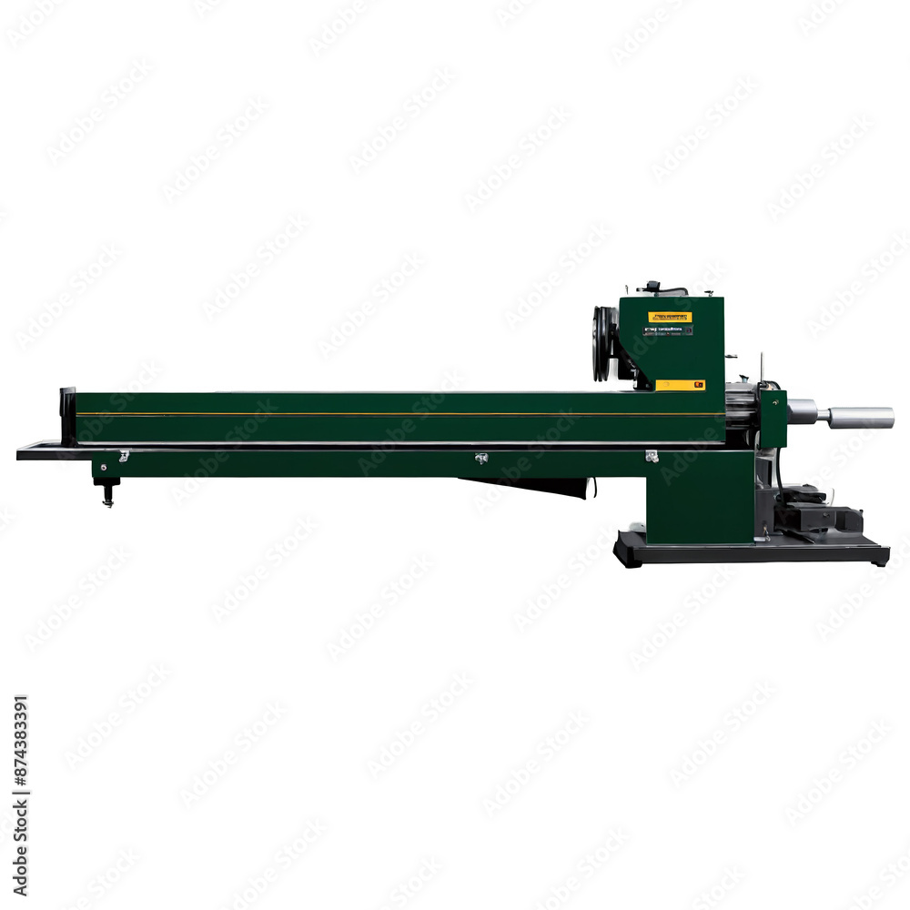 Poster The machine features a long curved arm with sharp ridges along one side..