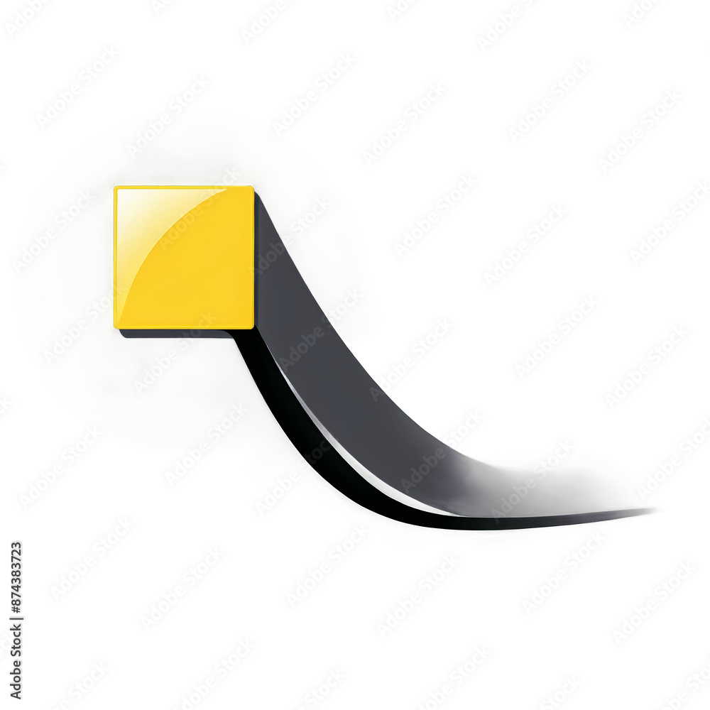 Poster A yellow square with a glossy sheen and uniform thickness throughout..