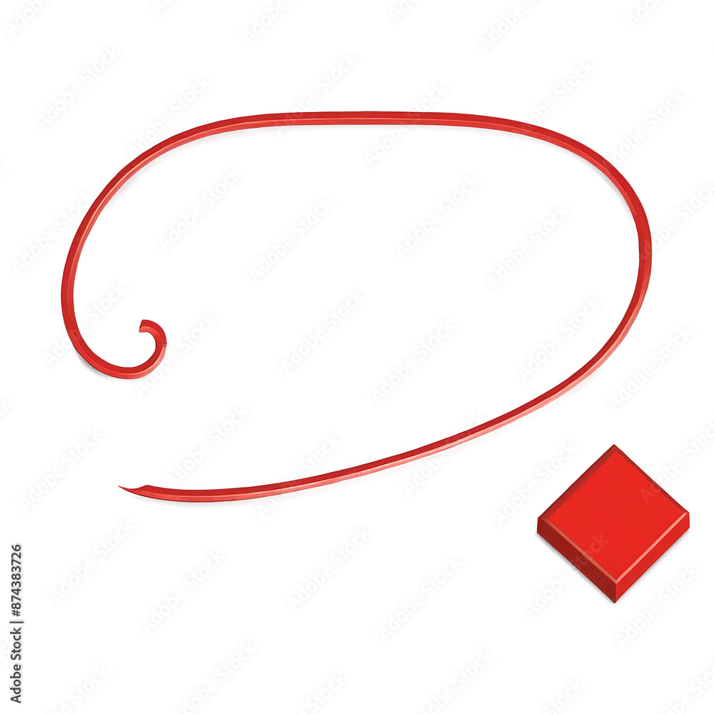 Aufkleber A red square with a matte finish and a slightly rounded perimeter..