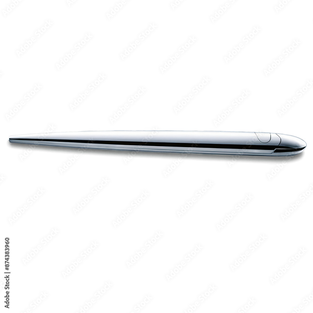Poster An elongated slim object with a dark silvery appearance often used for creating marks on paper or other surfaces..