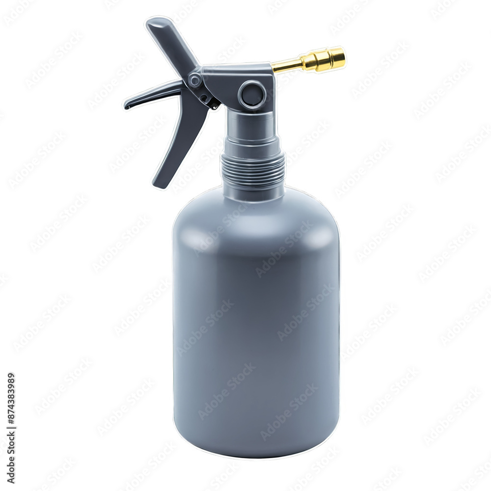 Poster A metallic gray canister with a nozzle containing a substance that helps dissipate heat and maintain a safe operating temperature for equipment..