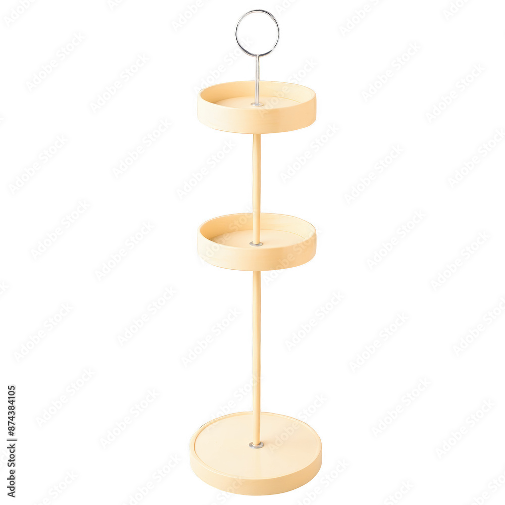 Fototapete An organizer with a circular base and a tall stem adorned with several curved hooks designed for storing multiple hats in a compact and organized manner..