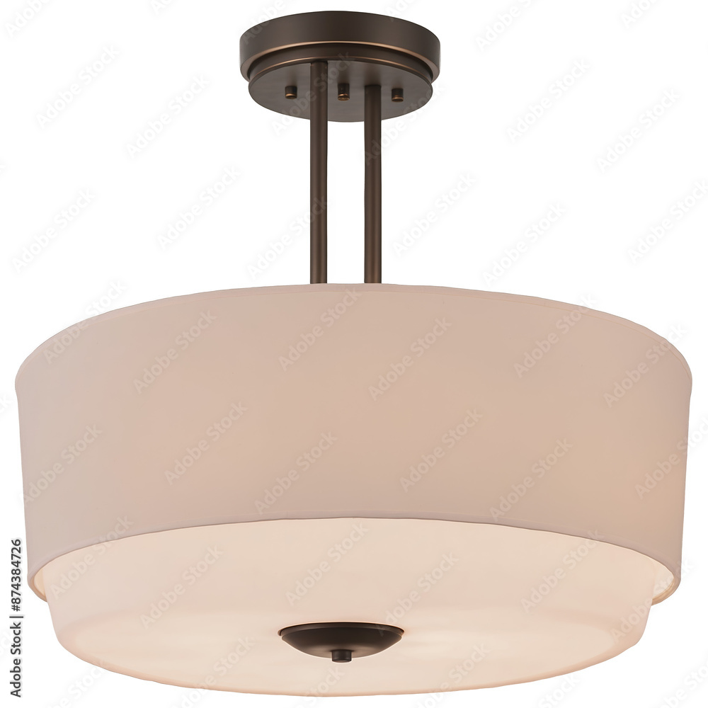 Poster this stylish ceiling light boasts a semiflush mount a bronze finish and a curved white fabric shade.