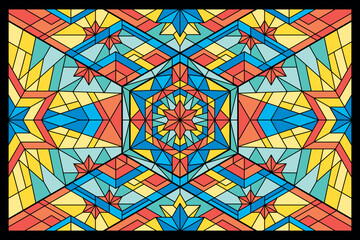 Flat design stained glass background