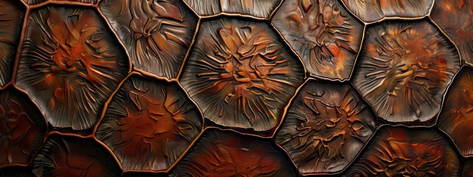 Turtle shell texture background.