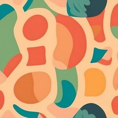 Abstract colored flowing line overlay shapes wallpaper, abstract color design for advertising, 
 graphic illustration image generative ai