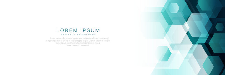 Abstract hexagon shape background. Modern futuristic geometric hexagonal elements. Graphic design. Science and technology concept. Suit for medical, health, banner, website, presentation, business