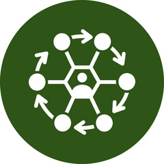 Information Resources Glyph Green Circle Icon