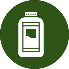 Powder Glyph Green Circle Icon