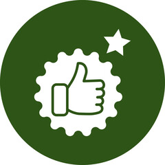 Best Choice Glyph Green Circle Icon