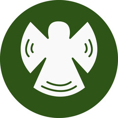 Angle Glyph Green Circle Icon