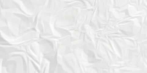 	
White wrinkly backdrop paper background. panorama craft wrinkly paper texture background, crumpled pattern texture. paper crumpled texture. white fabric crushed textured crumpled.