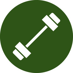 Crossfit Glyph Green Circle Icon