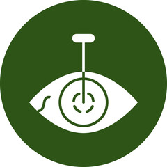 Eye Surgery Glyph Green Circle Icon