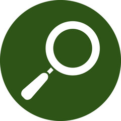 Magnifying Glass Glyph Green Circle Icon