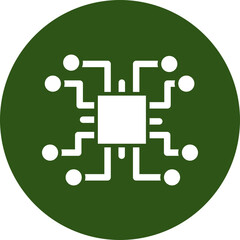 Embedded Glyph Green Circle Icon