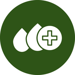 Blood Donation Glyph Green Circle Icon