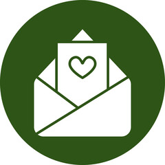 Letter Glyph Green Circle Icon