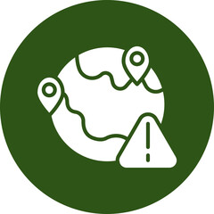 Crisis Glyph Green Circle Icon