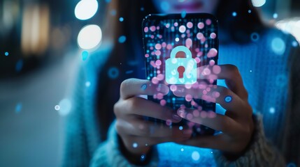 Closeup of a user enabling privacy settings on a smartphone