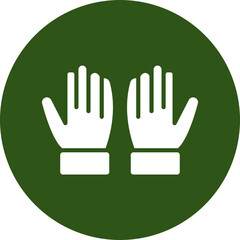 Obraz premium Gloves Glyph Green Circle Icon