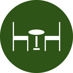 Hang Out Glyph Green Circle Icon