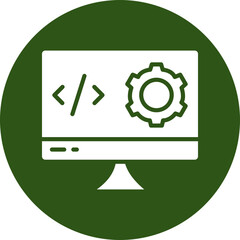 Release Glyph Green Circle Icon