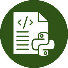 Python Glyph Green Circle Icon