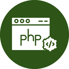 Php Glyph Green Circle Icon