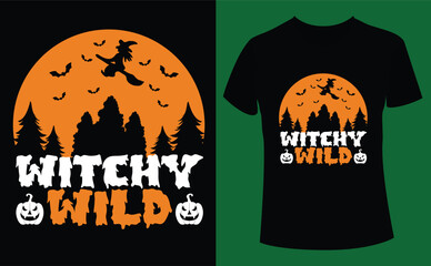 Witchy wild halloween design, Halloween Tshirt Pumpkin Patch Cutie, Scary Halloween T-shirt design EPS file, t-shirt design template