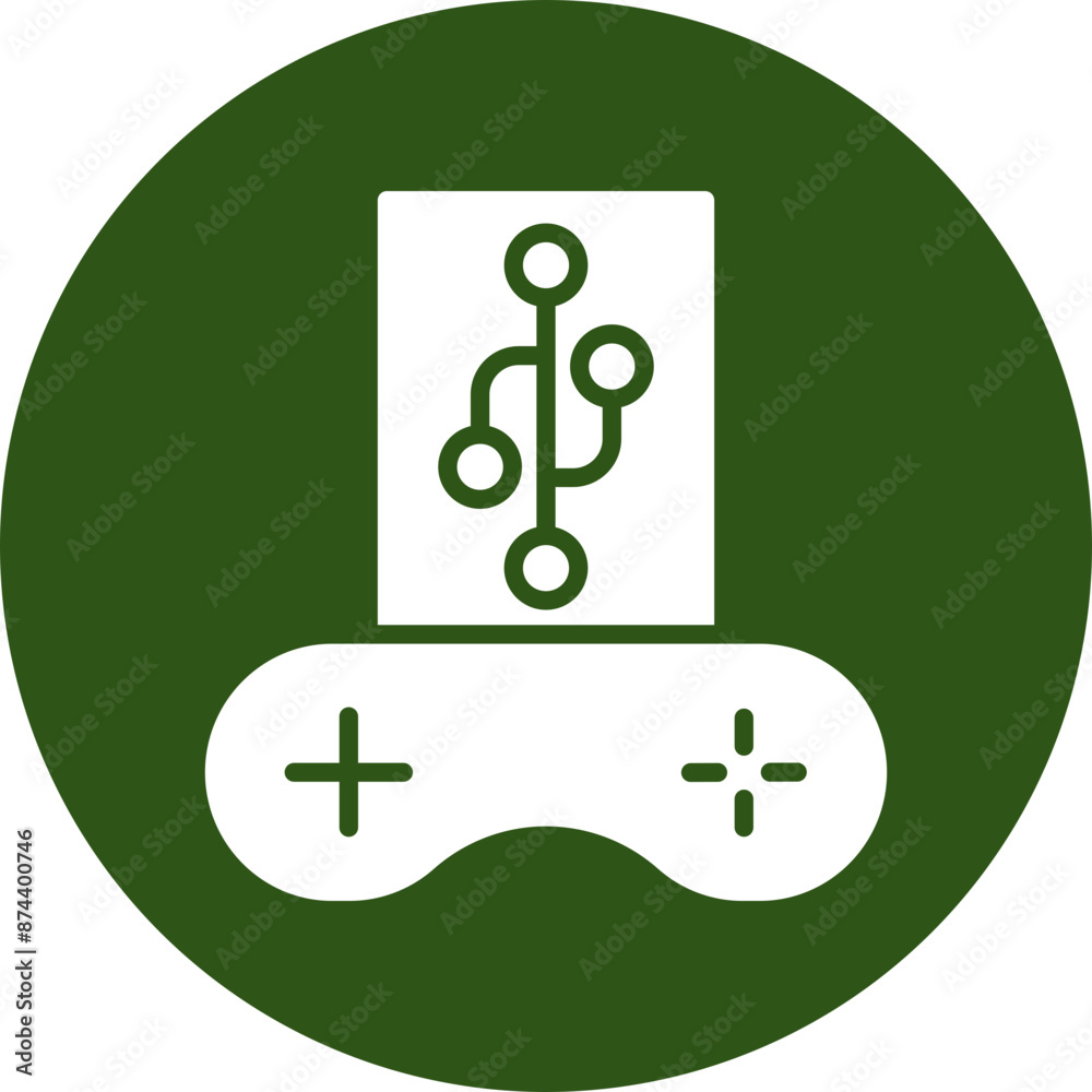 Poster Version Glyph Green Circle Icon