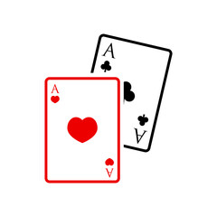 playing cards icon on white background. Vector illustration for your design.