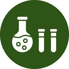 Experiment Glyph Green Circle Icon