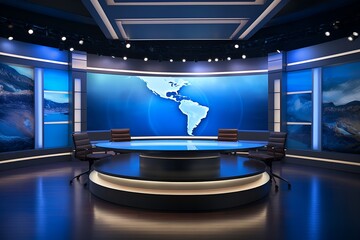 a high detail 8k backdrop for the news room