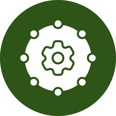Engagement Vector Glyph Green Circle Icon