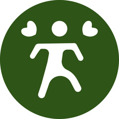 Walk Vector Glyph Green Circle Icon