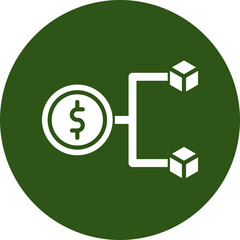Derivative Vector Glyph Green Circle Icon