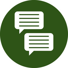 Free Dialog Glyph Green Circle Icon