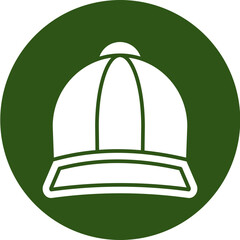 Cap Glyph Green Circle Icon