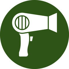 Dryer Glyph Green Circle Icon