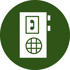 Recorder Glyph Green Circle Icon