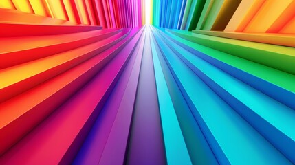 Vibrant Rainbow Background for Pride Month Celebrations Generative AI