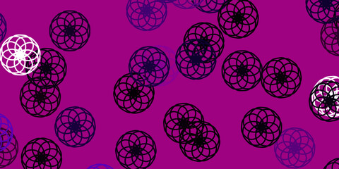 Light Purple vector pattern with spheres.