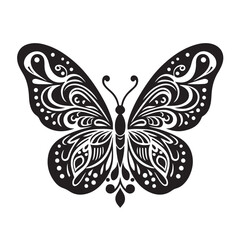 Butterfly black vector design EPS