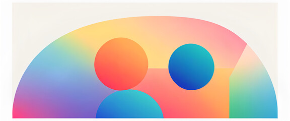 Obraz premium illustrazione con elementi geometrici a tema minimalista astratto contemporaneo