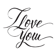 I love you typography in vector