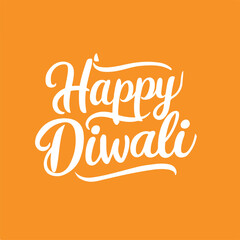 Happy Diwali Typography in vector